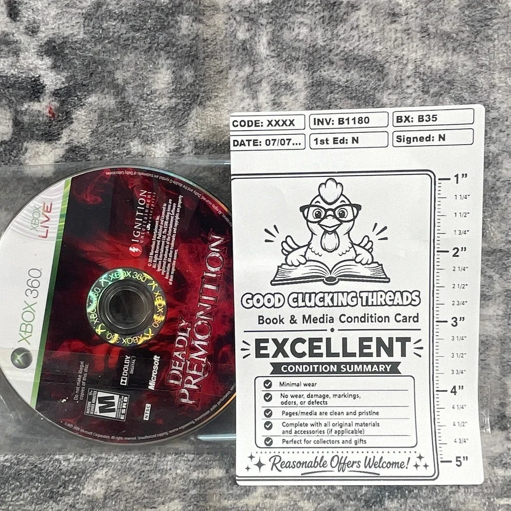 Deadly Premonition Xbox 360 Microsoft Ignition 2010 Survival Horror Cult Classic